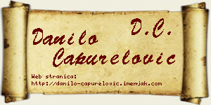 Danilo Capurelović vizit kartica